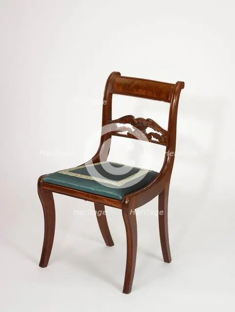 Side chair, about 1810. Creator: Unknown.