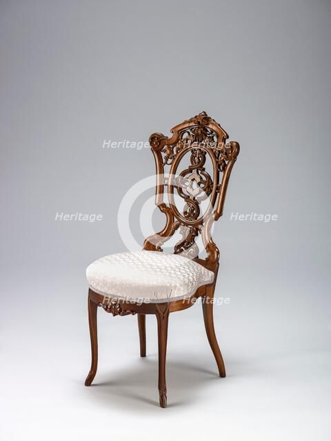 Side chair, about 1850-1860. Creator: Unknown.