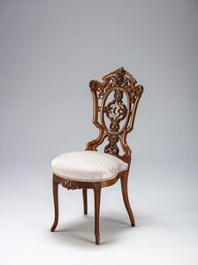 Side chair, about 1850-1860. Creator: Unknown