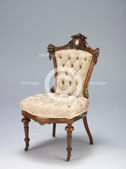Side chair, about 1860-1870. Creator: John Jelliff.
