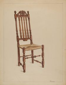 Side Chair, c. 1936. Creator: Bernard Gussow