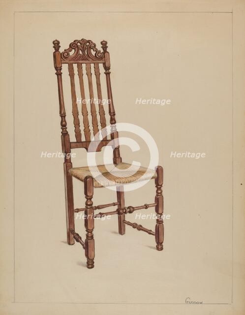 Side Chair, c. 1936. Creator: Bernard Gussow.