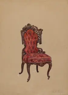 Side Chair, c. 1936. Creator: Charles Garjian