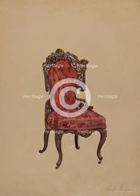 Side Chair, c. 1936. Creator: Charles Garjian.