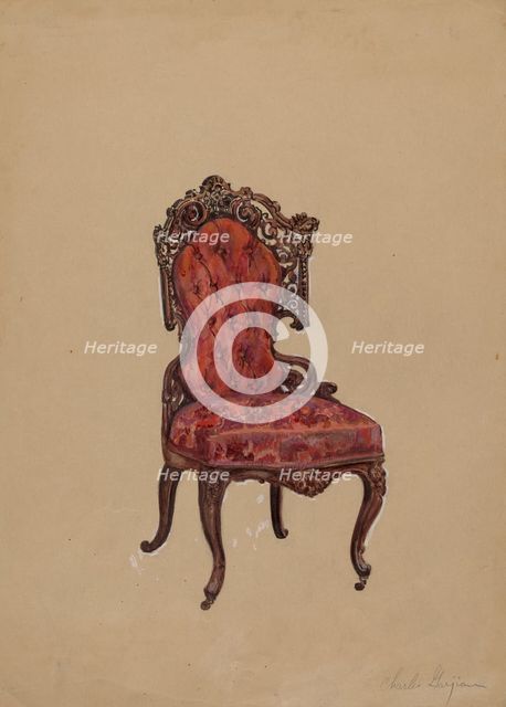 Side Chair, c. 1936. Creator: Charles Garjian.