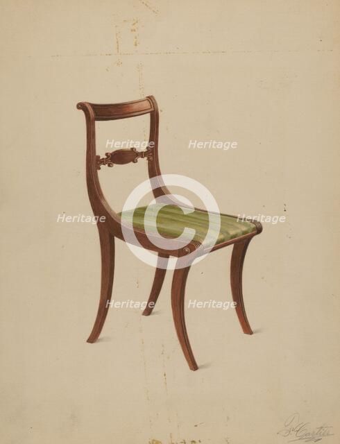 Side Chair, c. 1936. Creator: Ferdinand Cartier.