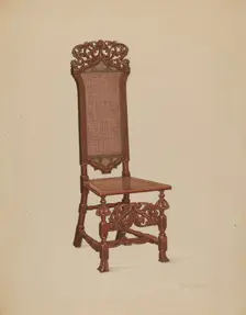 Side Chair, c. 1936. Creator: Frank Wenger