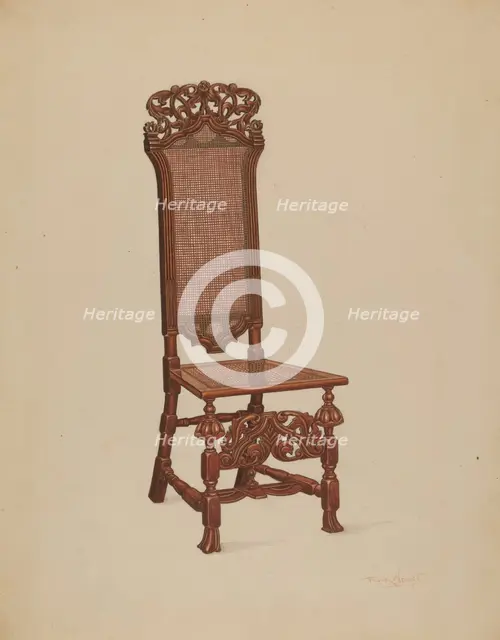Side Chair, c. 1936. Creator: Frank Wenger.