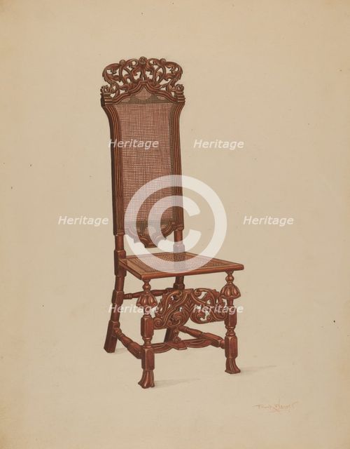 Side Chair, c. 1936. Creator: Frank Wenger.