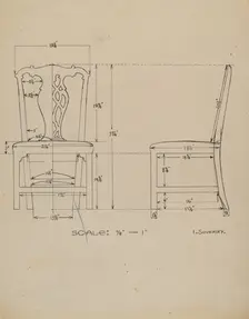 Side Chair, c. 1936. Creator: Isidore Sovensky