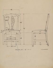 Side Chair, c. 1936. Creator: Isidore Sovensky