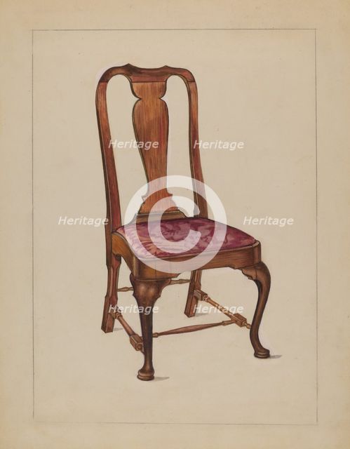 Side Chair, c. 1936. Creator: Lawrence Phillips.