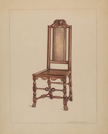 Side Chair, c. 1936. Creator: Lawrence Phillips