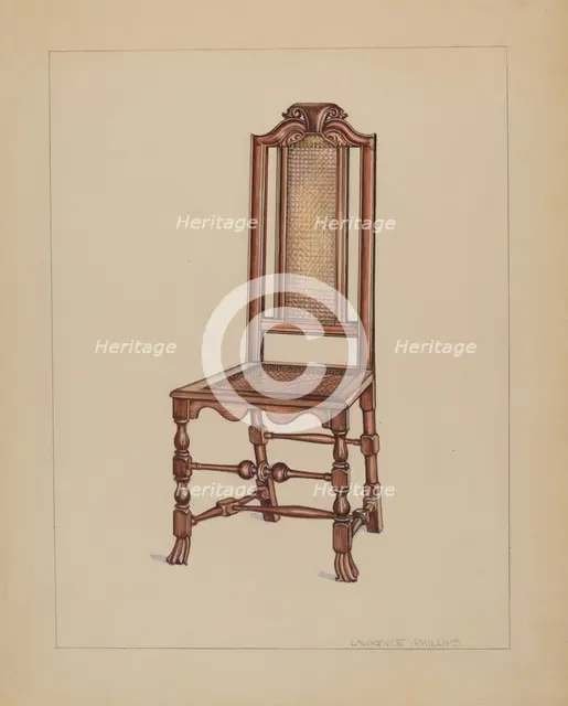Side Chair, c. 1936. Creator: Lawrence Phillips.