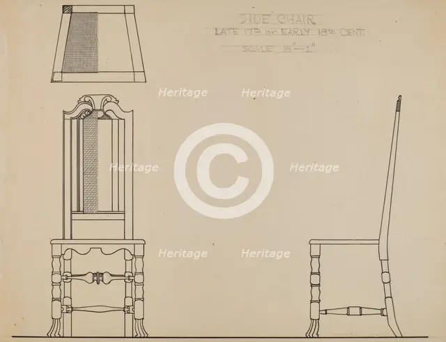 Side Chair, c. 1936. Creator: Lawrence Phillips.