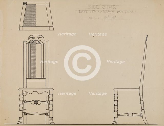 Side Chair, c. 1936. Creator: Lawrence Phillips.
