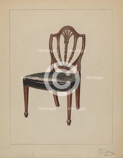 Side Chair, c. 1936. Creator: Rolland Livingstone.