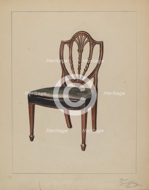 Side Chair, c. 1936. Creator: Rolland Livingstone.