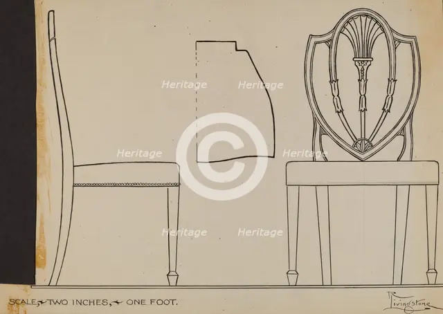 Side Chair, c. 1936. Creator: Rolland Livingstone.