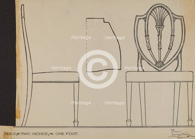 Side Chair, c. 1936. Creator: Rolland Livingstone.