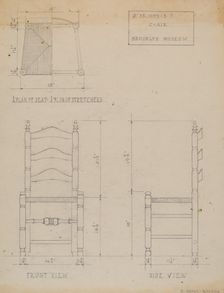 Side Chair, c. 1937. Creator: B. Holst-Grubbe