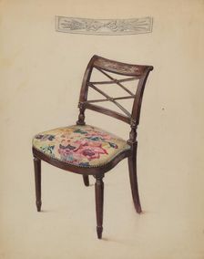 Side Chair, c. 1937. Creator: Bernard Gussow