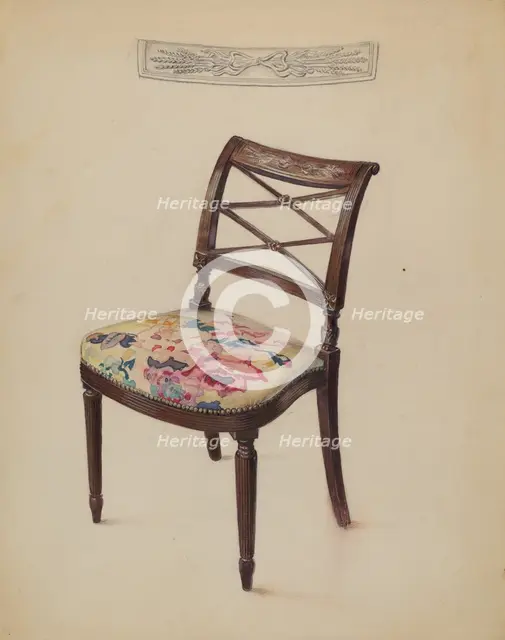Side Chair, c. 1937. Creator: Bernard Gussow.