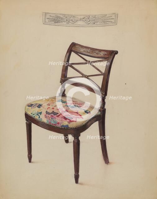 Side Chair, c. 1937. Creator: Bernard Gussow.