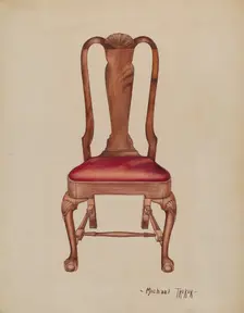 Side Chair, c. 1937. Creator: Charles Squires