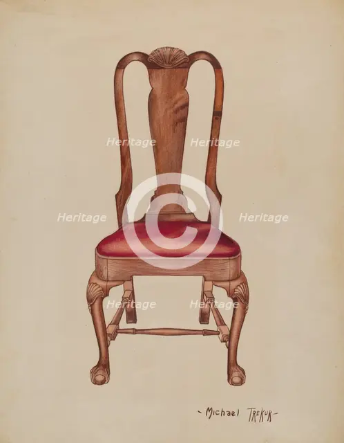 Side Chair, c. 1937. Creator: Charles Squires.