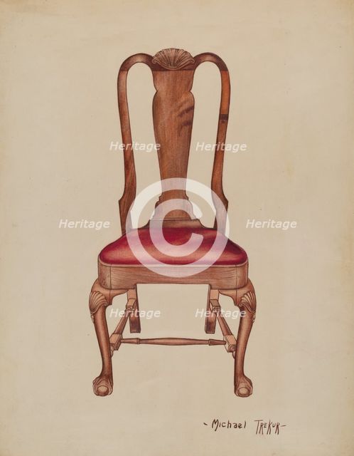 Side Chair, c. 1937. Creator: Charles Squires.