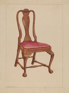 Side Chair, c. 1937. Creator: Charles Squires