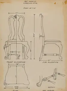 Side Chair, c. 1937. Creator: Charles Squires
