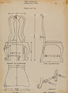 Side Chair, c. 1937. Creator: Charles Squires