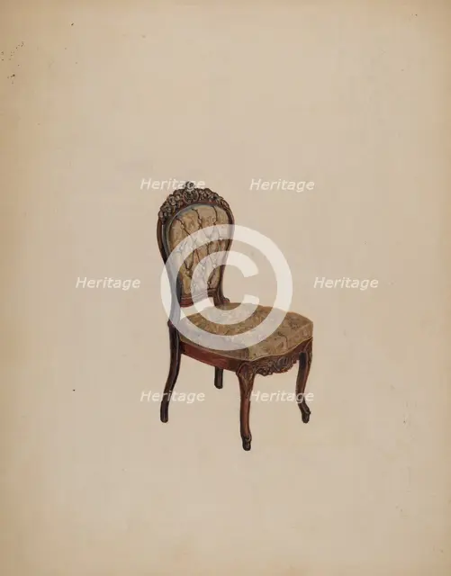 Side Chair, c. 1937. Creator: Edna C. Rex.