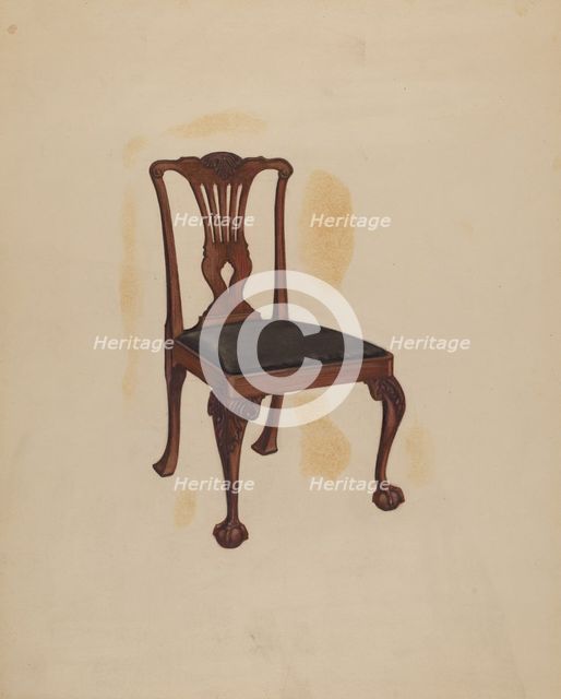 Side Chair, c. 1937. Creator: Ernest Busenbark.
