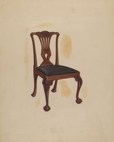 Side Chair, c. 1937. Creator: Ernest Busenbark