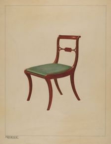 Side Chair, c. 1937. Creator: Francisco Alvarez