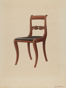 Side Chair, c. 1937. Creator: Frank Wenger