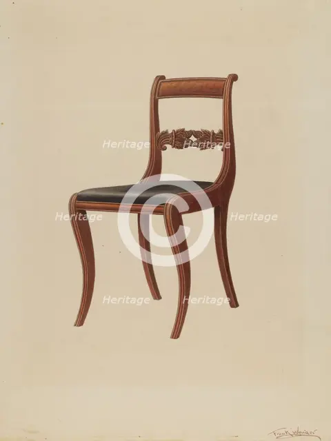 Side Chair, c. 1937. Creator: Frank Wenger.