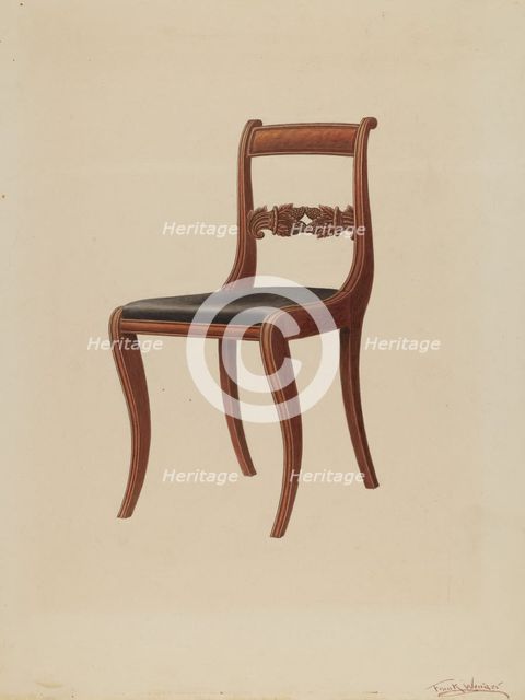 Side Chair, c. 1937. Creator: Frank Wenger.