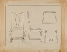 Side Chair, c. 1937. Creator: Henry Granet