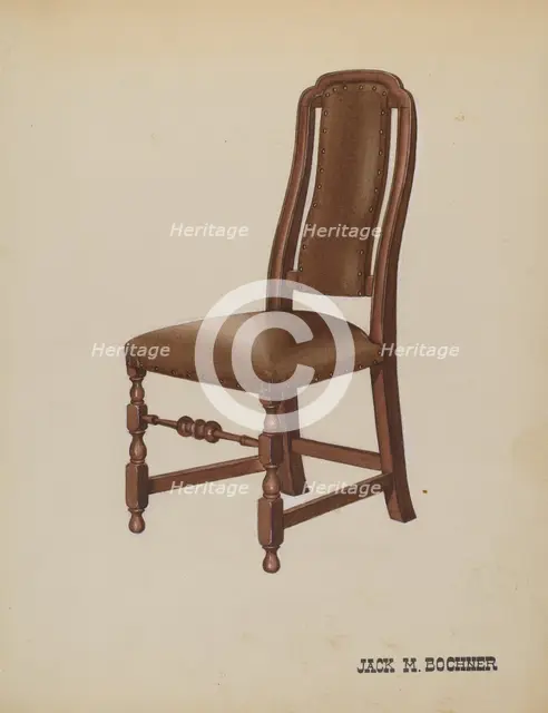 Side Chair, c. 1937. Creator: Jack Bochner.
