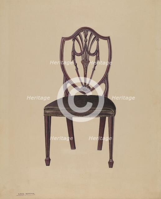 Side Chair, c. 1937. Creator: Louis Annino.