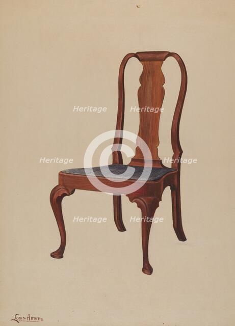 Side Chair, c. 1937. Creator: Louis Annino.