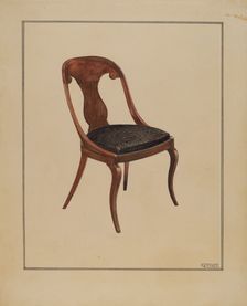 Side Chair, c. 1940. Creator: Francisco Alvarez
