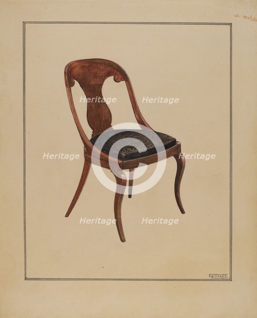 Side Chair, c. 1940. Creator: Francisco Alvarez.