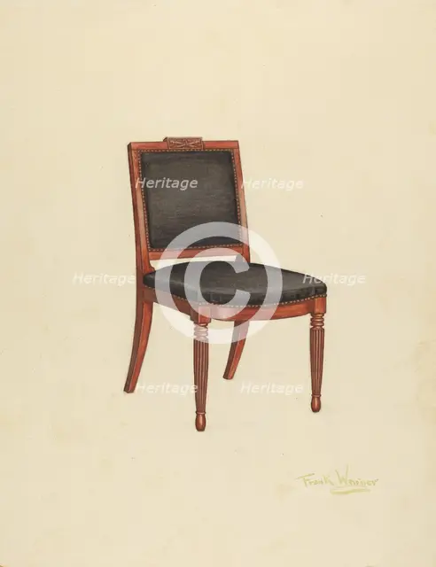 Side Chair, c. 1940. Creator: Frank Wenger.