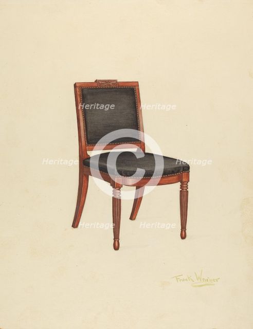 Side Chair, c. 1940. Creator: Frank Wenger.