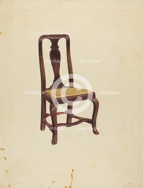 Side Chair, c. 1940. Creator: Marian Curtis Foster.